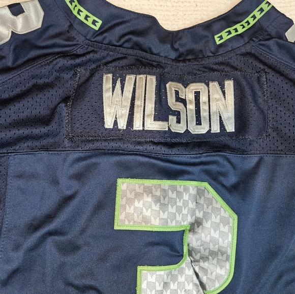 Nike On Field Seattle Seahawks Russell Wilson #3 STITCHED NFL Jersey Size 44 - Picture 14 of 16